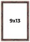 9x13 Thin Bamboo Picture Frame with UV-Resistant Acrylic & Acid Free Backing, Available in 2 Finishes - Gold and Brown